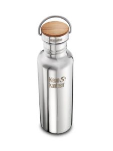 Klean Kanteen Edelstahlflasche mit Unibody Bamboo Cap 532 ml Reflect, Mirrored Stainless, der klassiker
